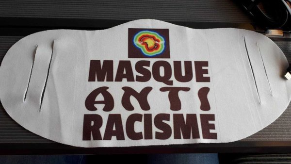 Masque #Afrhipop Anti Racisme (à l'unité)